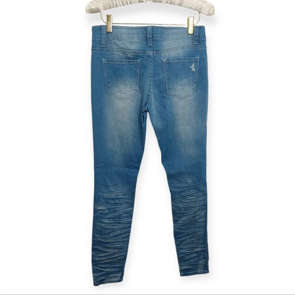 VIP Jeans Juniors Size 5/6 Jeans Skinny Distressed Destroyed - Picture 2 of 10